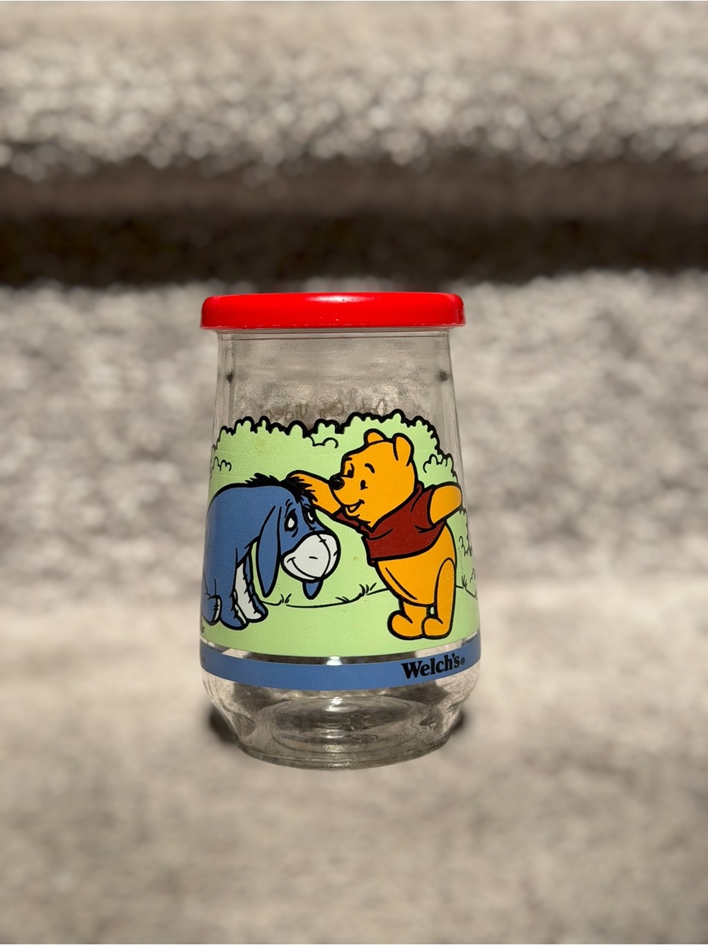 Vintage 1994 Welchâs Disney Winnie the Pooh Eeyore Jelly Jar #2 Original Lid